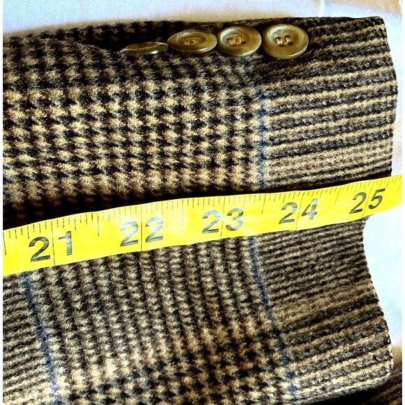Regent Clothes Vintage Sport Coat Glen Plaid Windowpane Brown 42 43 44 Academia - Picture 12 of 15